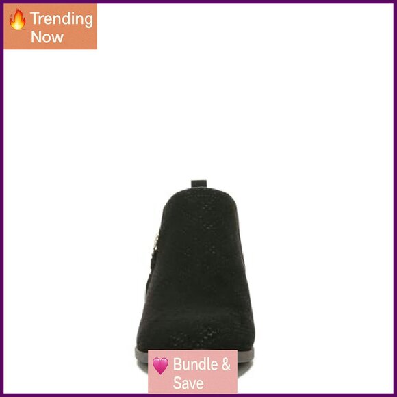 Women's Ankle Booties with Zipper, Recycled Materials, 1 Inch Heel - Picture 3 of 8